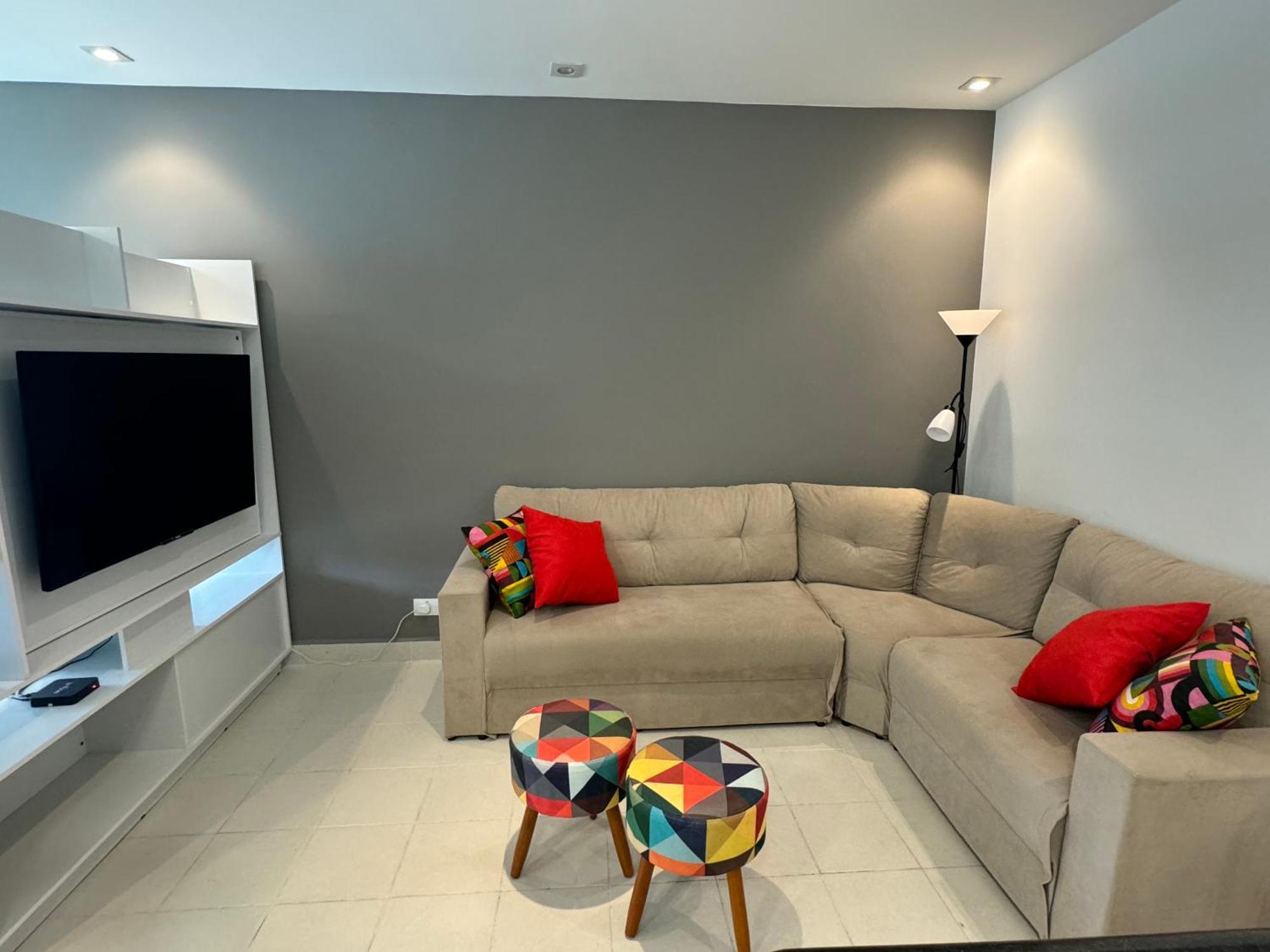 Apartamento Vista Para O Mar E Pe Na Areia Гуаружа Экстерьер фото